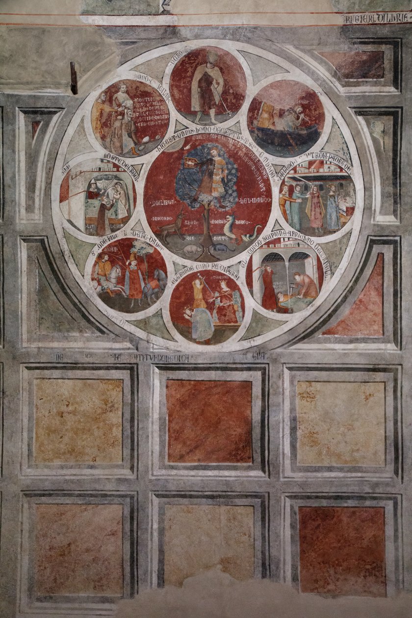 Das Rad des Aristoteles mit den Kardinaltugenden von Cristoforo di & Piero Meo di Bindoccio