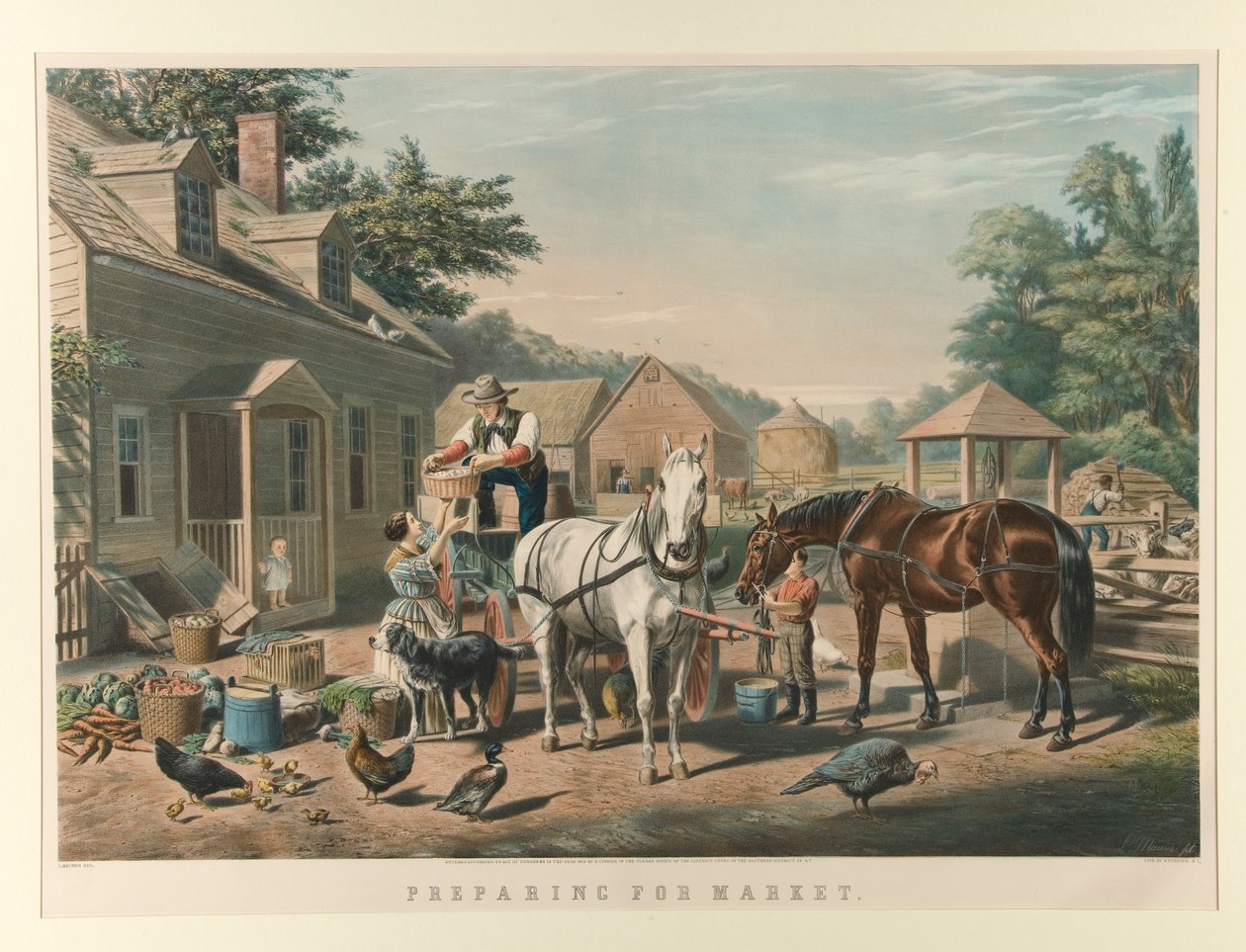 Vorbereitung für den Markt von Currier and Ives