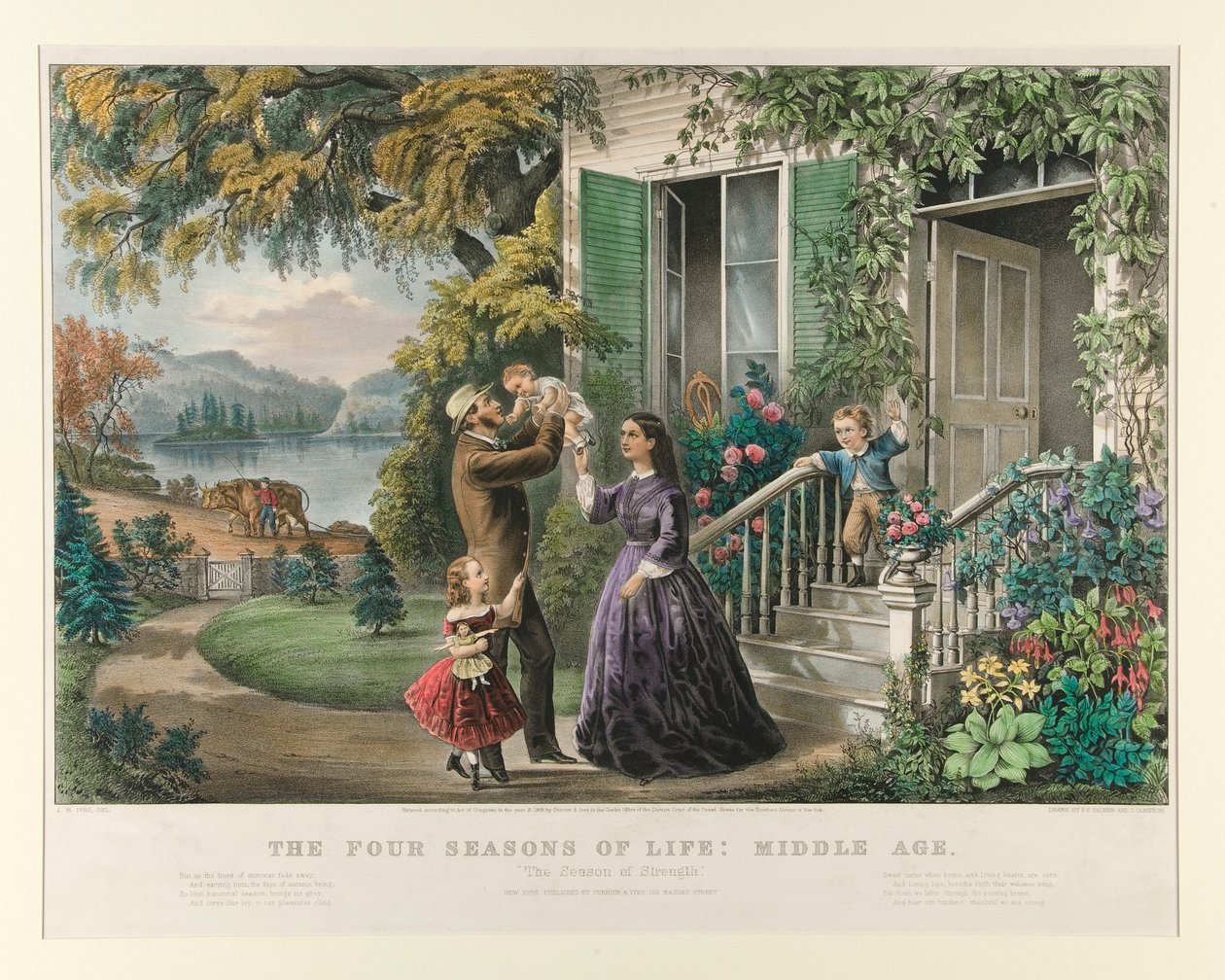 Die vier Jahreszeiten des Lebens: Mittleres Alter von Currier and Ives