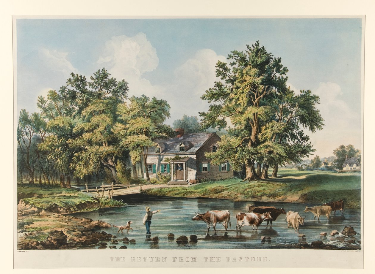 Die Rückkehr von der Weide von Currier and Ives