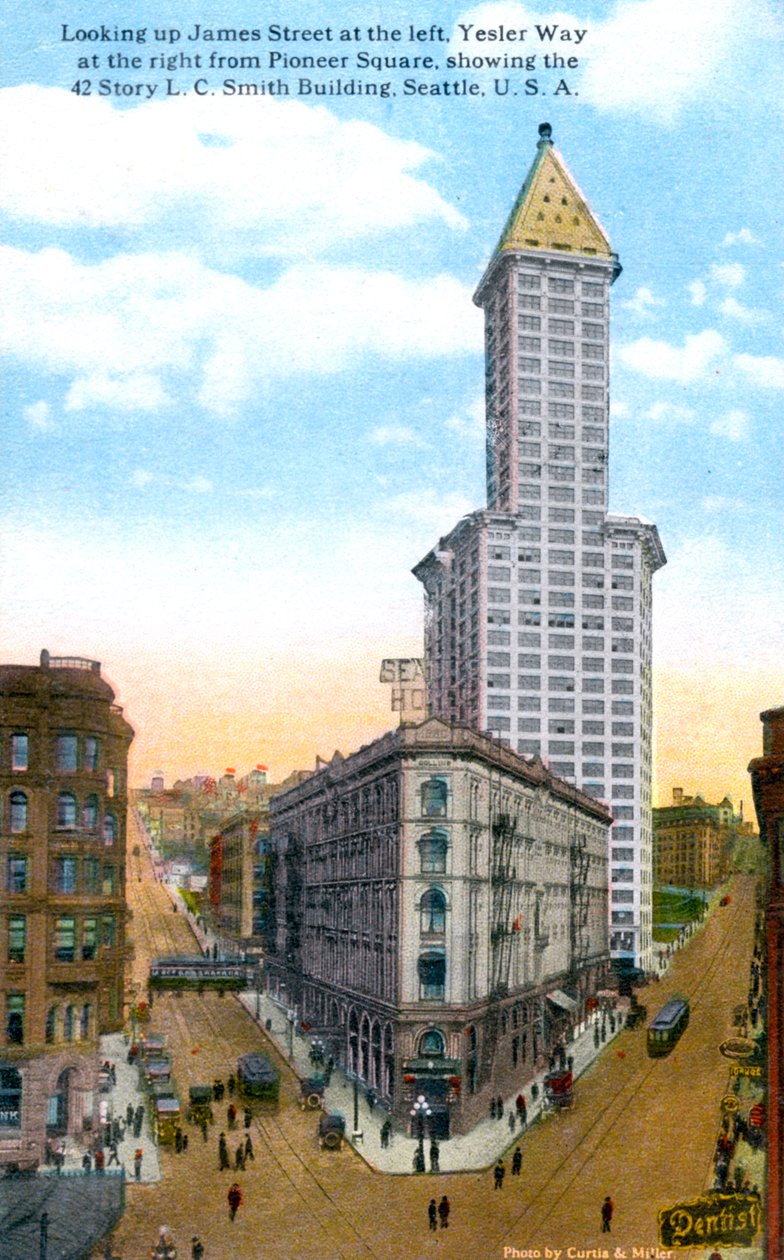 Der L.C. Smith Tower, Seattle, USA, um 1910er von Curtis and Miller