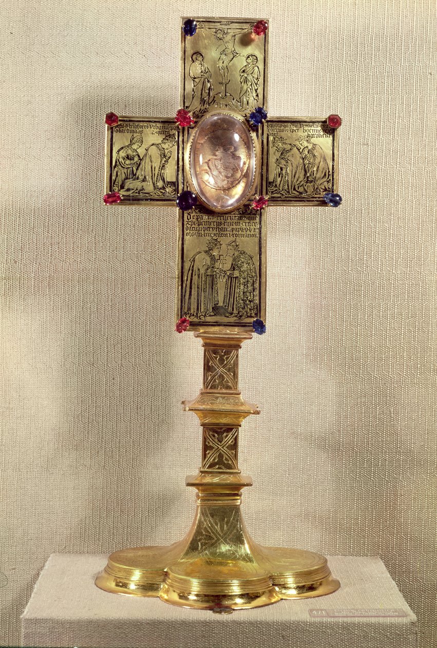 Reliquienkreuz von Papst Urban V. (1310-70) 1368-78 von Czech School