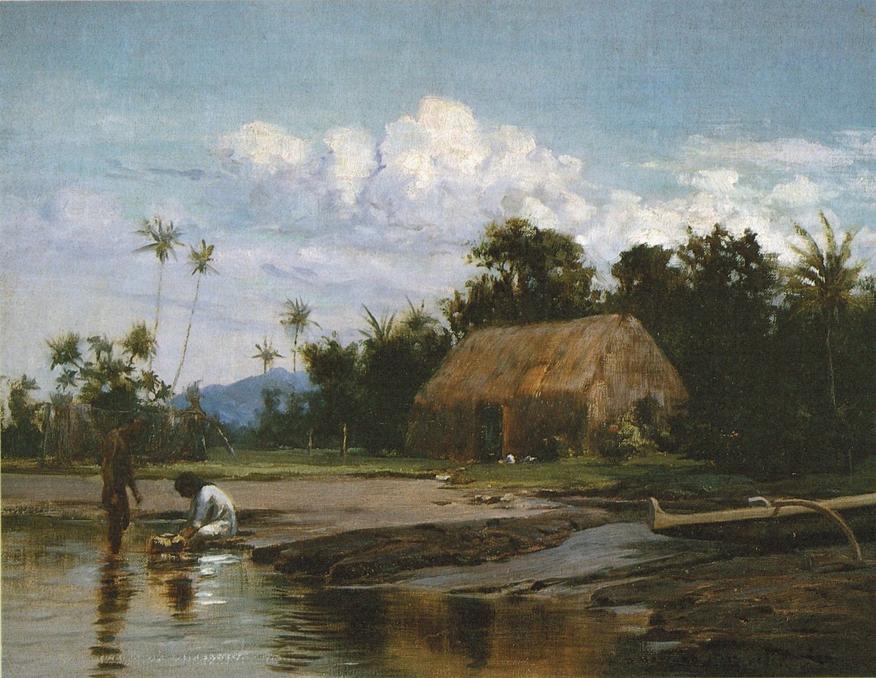 Grashaus mit zwei Figuren von D. Howard Hitchcock