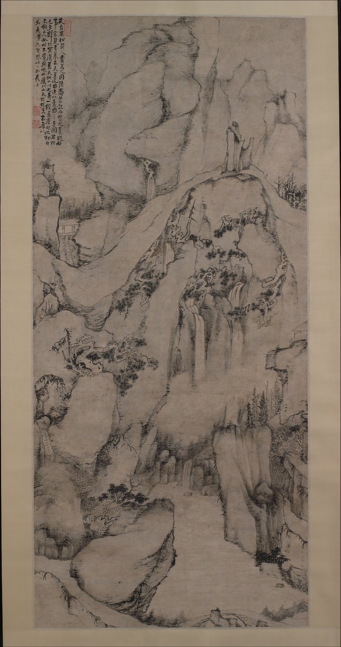 Die seltsamen Kiefern des Berges Tiantai, 1687 von Dai Benxiao