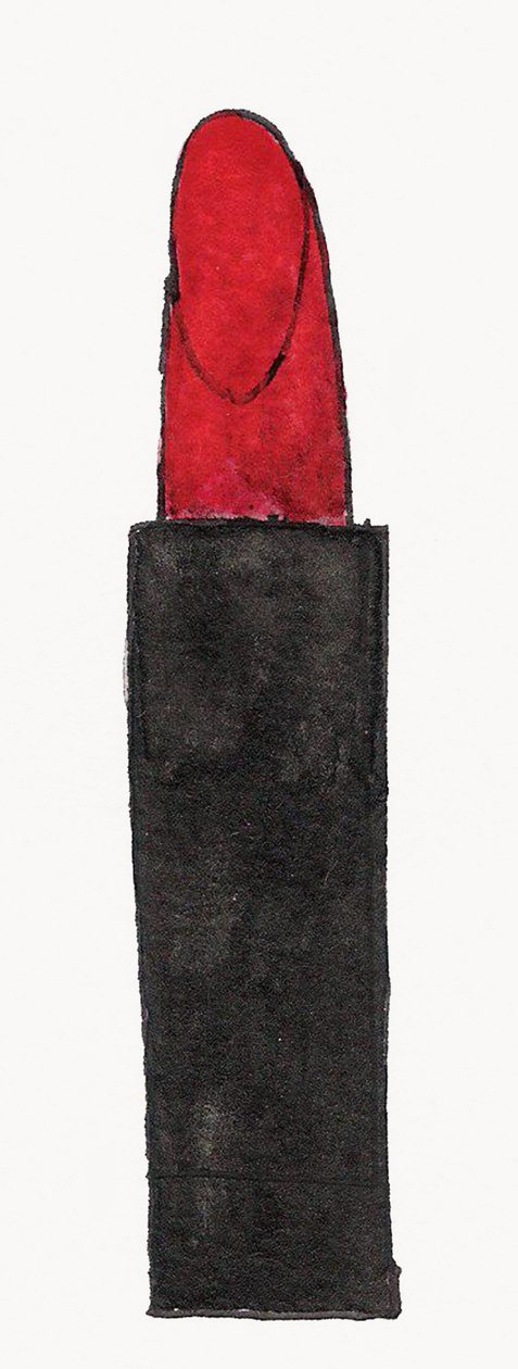 Roter Lippenstift, 2017 von Daisy de Villeneuve