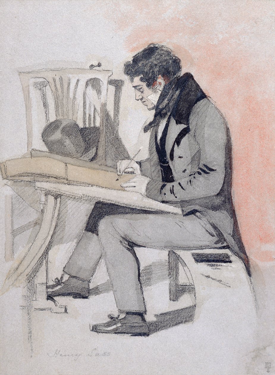 Henry Sass, um 1830 von Daniel Maclise