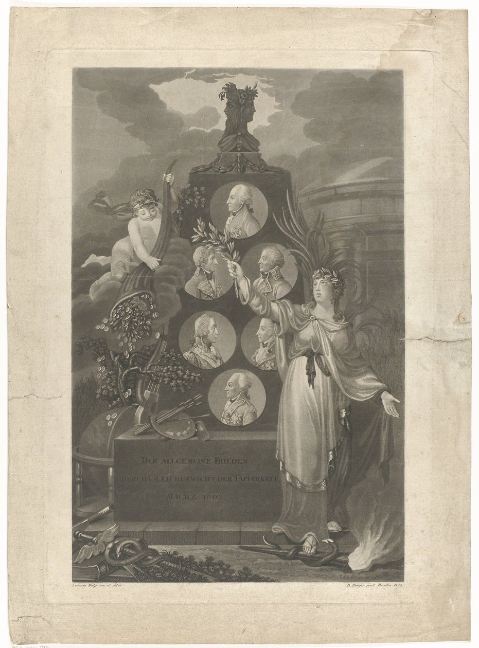 Allegorie auf den Frieden von Amiens, 1802 von Daniel Berger