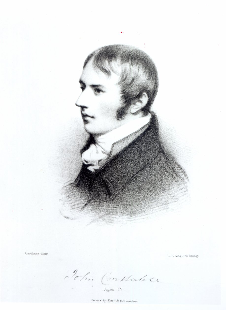 John Constable im Alter von 20 Jahren, graviert von Thomas Herbert Maguire von Daniel Gardner