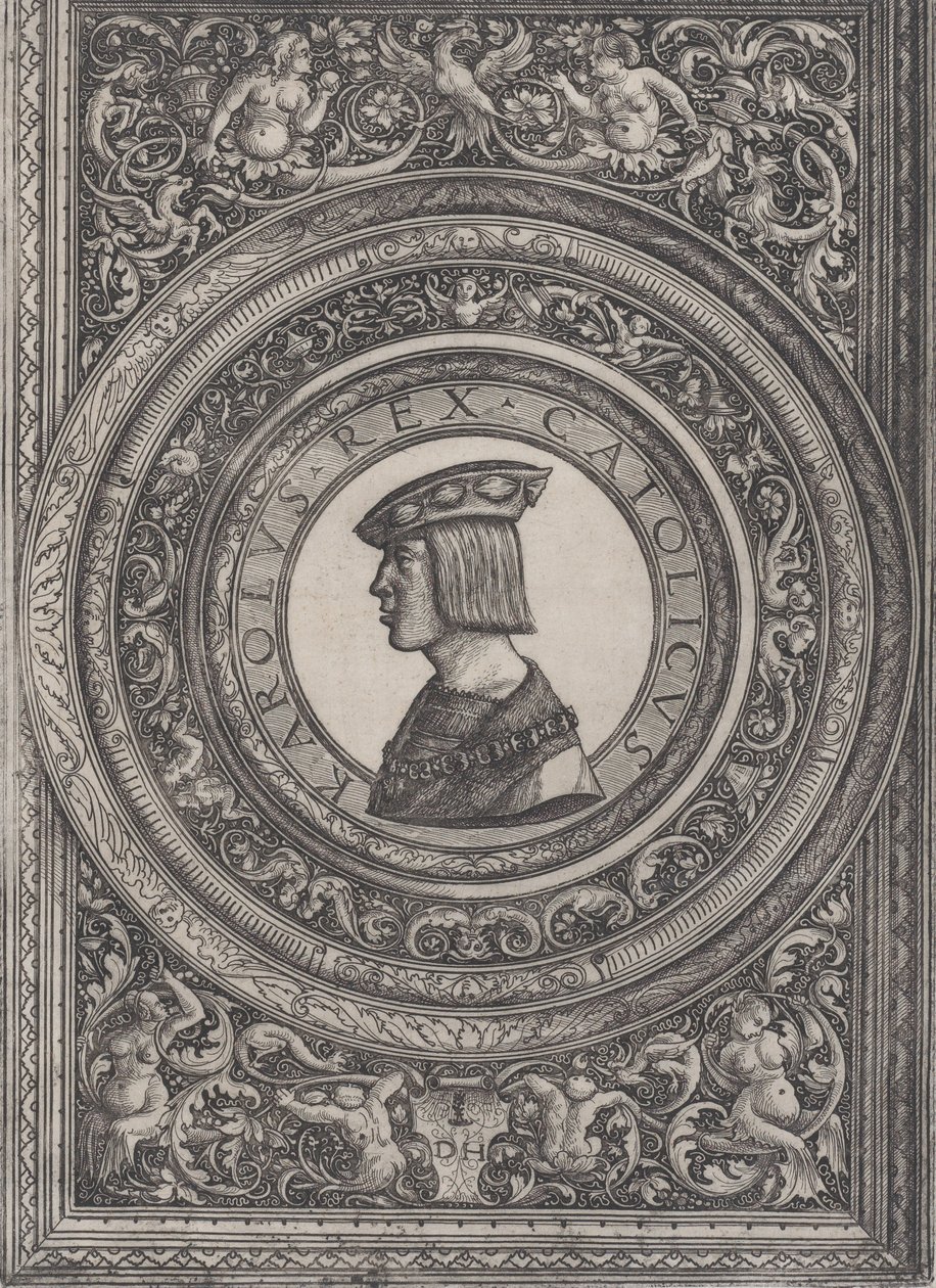 Porträt von Kaiser Karl V., ca. 1519 von Daniel Hopfer