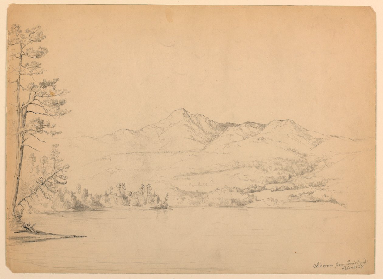 Chocorua-Berg vom Cara-Teich, New Hampshire von Daniel Huntington