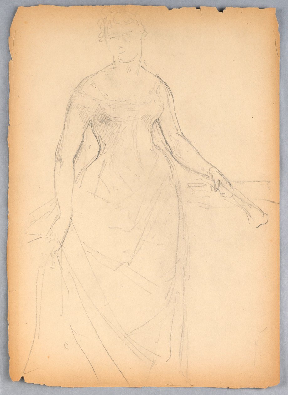 Skizze für ein Porträt von Bella Worsham, 1878 von Daniel Huntington