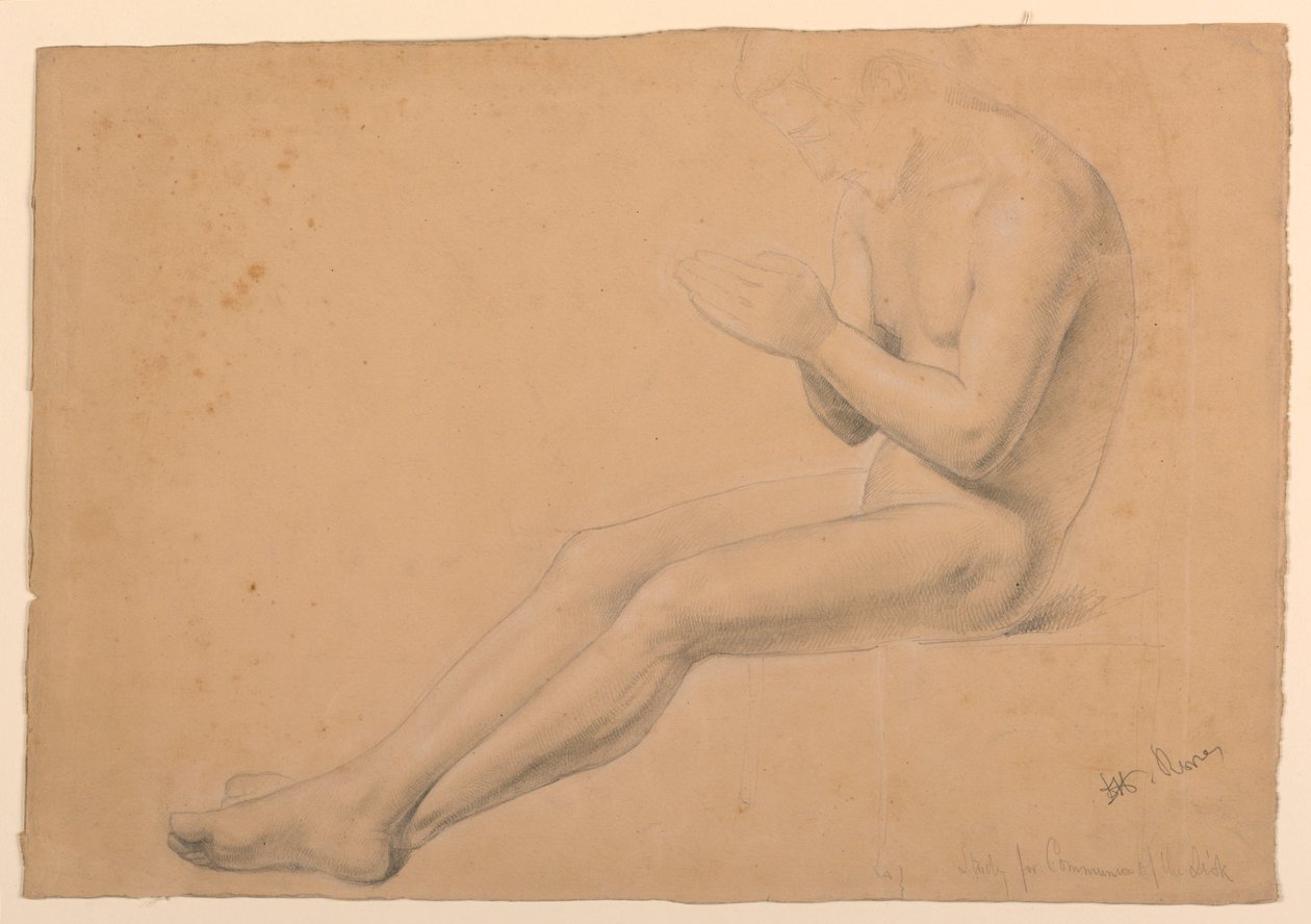 Studie für "Kommunion der Kranken", 1844–45 von Daniel Huntington