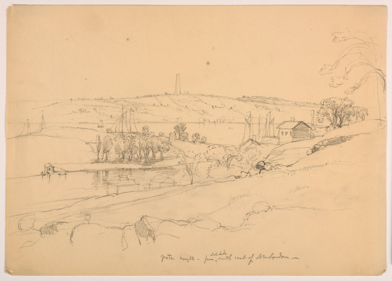 Groton Heights vom Hügel nordöstlich von New London von Daniel Huntington