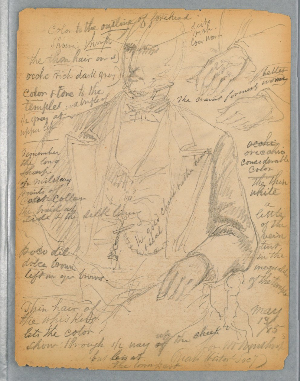 Studie für das Porträt von Mr. Winthrop von Daniel Huntington