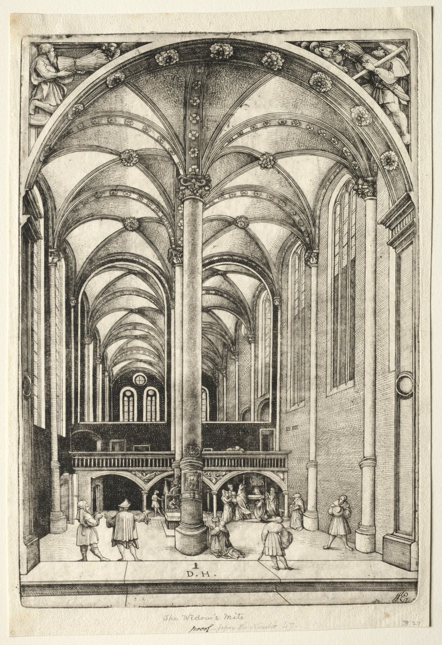 Ansicht im Inneren der St. Katharinenkirche in Augsburg von Daniel I Hopfer