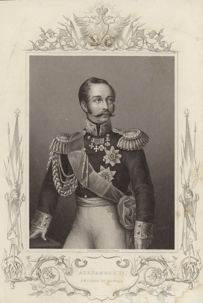 Alexander II., Kaiser von Russland (1818–1881) (Gravur) von Daniel John. Pound