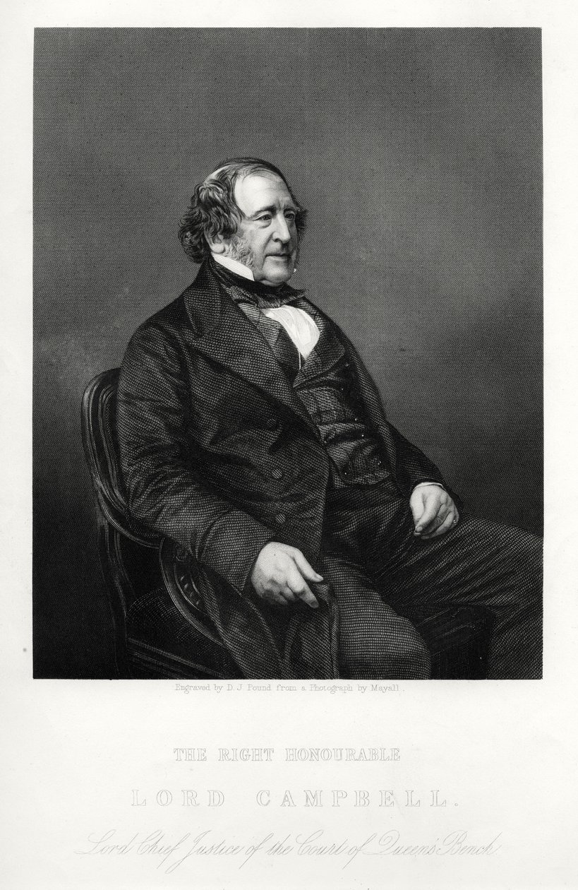 John Campbell, 1. Baron Campbell, britischer liberaler Politiker und Anwalt, um 1880 von Daniel John Pound