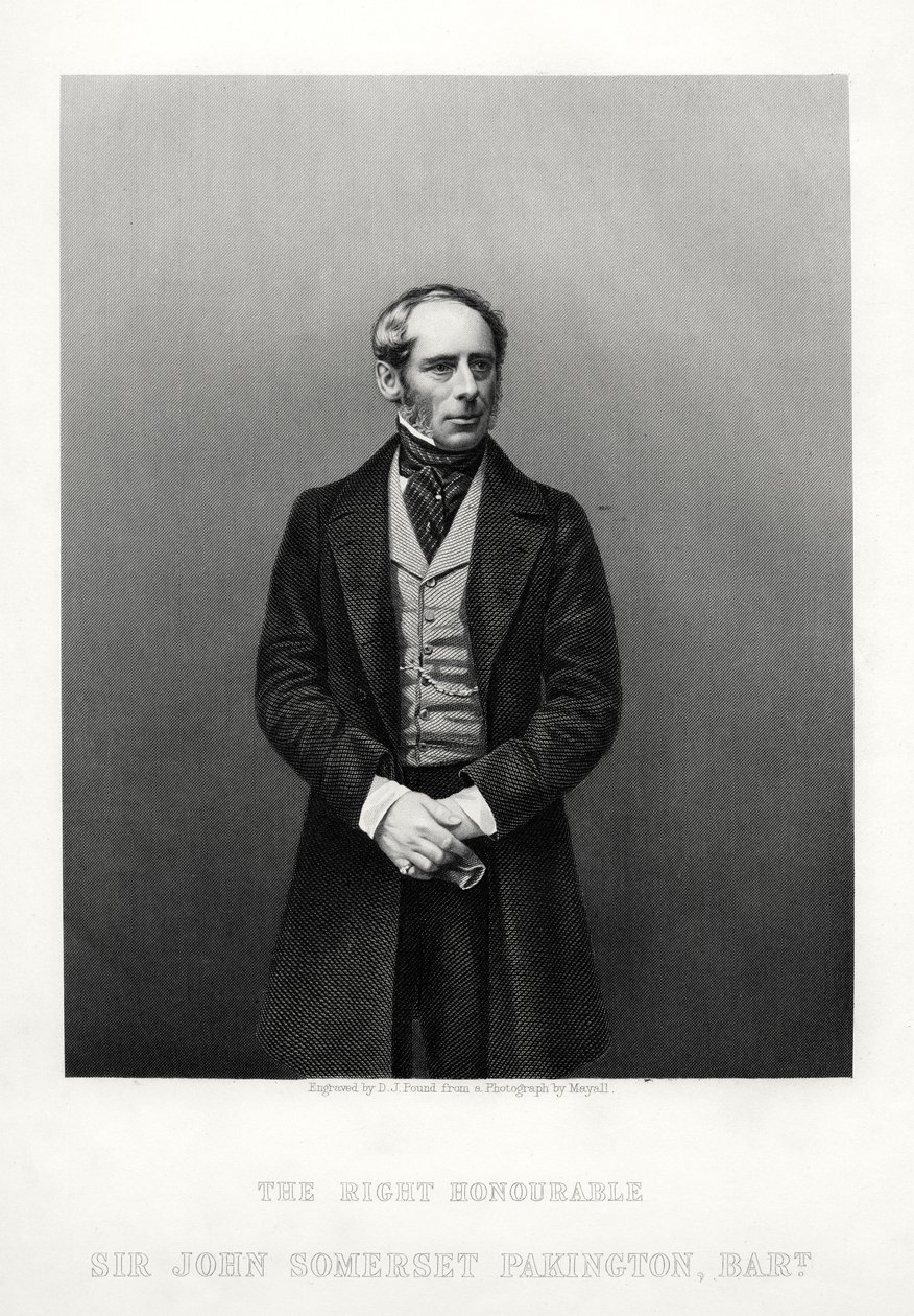 John Somerset Pakington, 1. Baron Hampton, englischer Politiker, ca. 1880 von Daniel John Pound