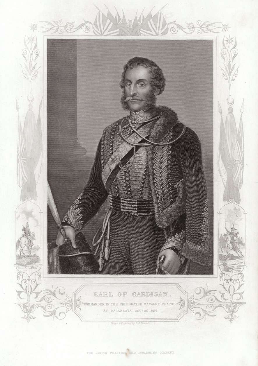 Porträt von James Brudenell, Earl of Cardigan (Gravur) von Daniel John. Pound
