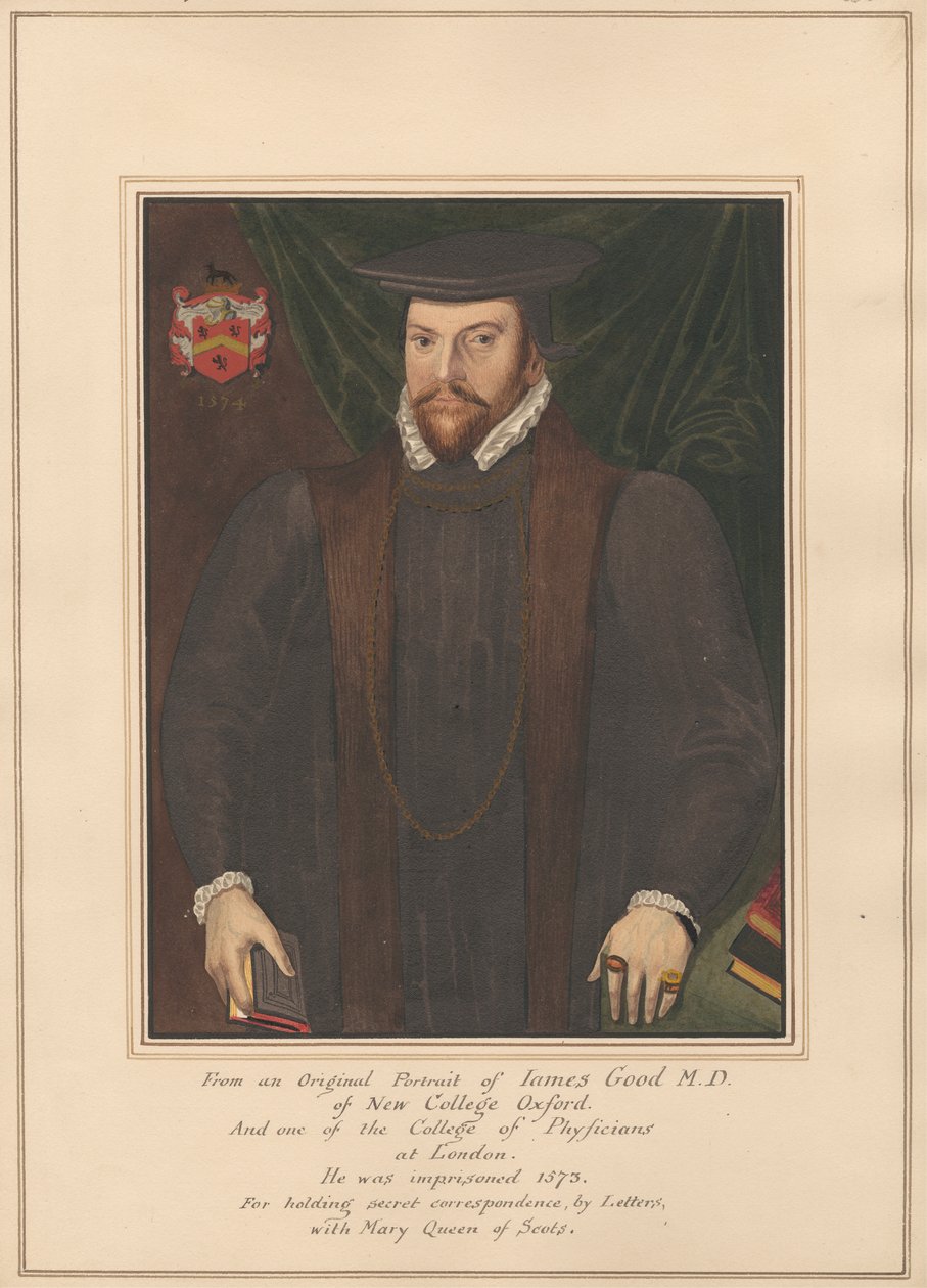 Porträt von James Good, M.D. von New College Oxford von Daniel Lysons