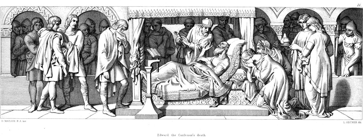 Tod von Edward dem Bekenner, 1042 1866 von Daniel Maclise
