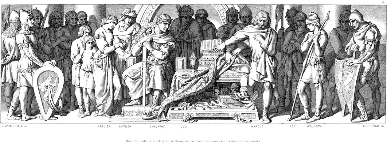 König Harold schwört Wilhelm von der Normandie Treue von Daniel Maclise