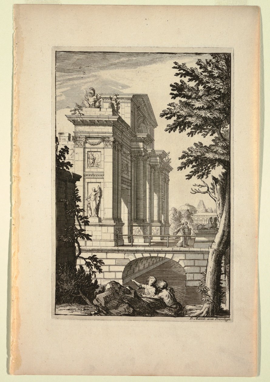 Tafel im Nouveaux Livre de Paysages (Neues Buch der Landschaften) von Daniel Marot