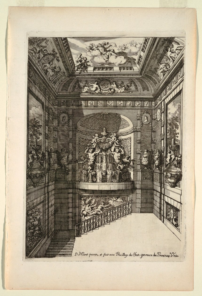 Tafel in Nouveaux livres de peintures de salles et d’escaliers von Daniel Marot