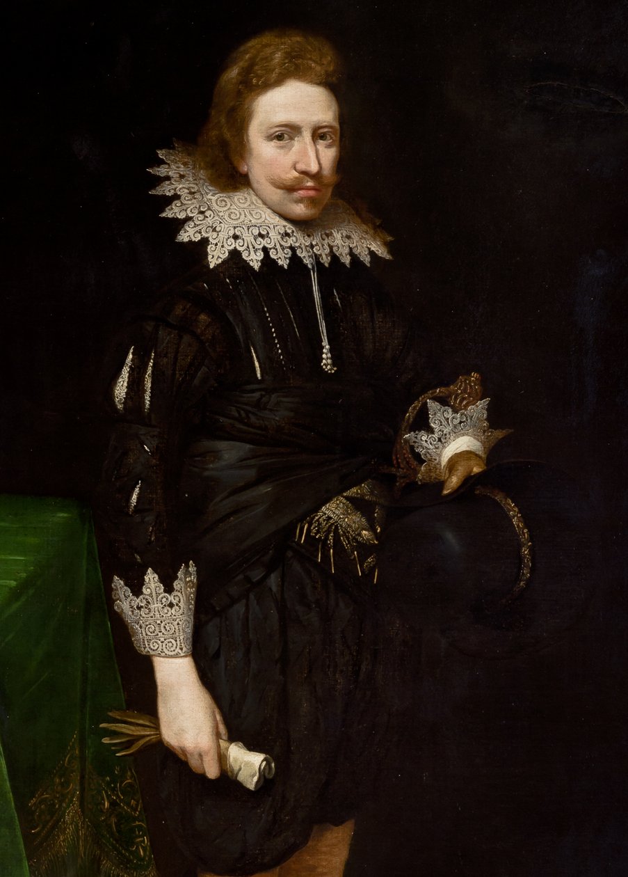 Detail des Porträts von William Cavendish, 1624 (Detail) von Daniel Mytens