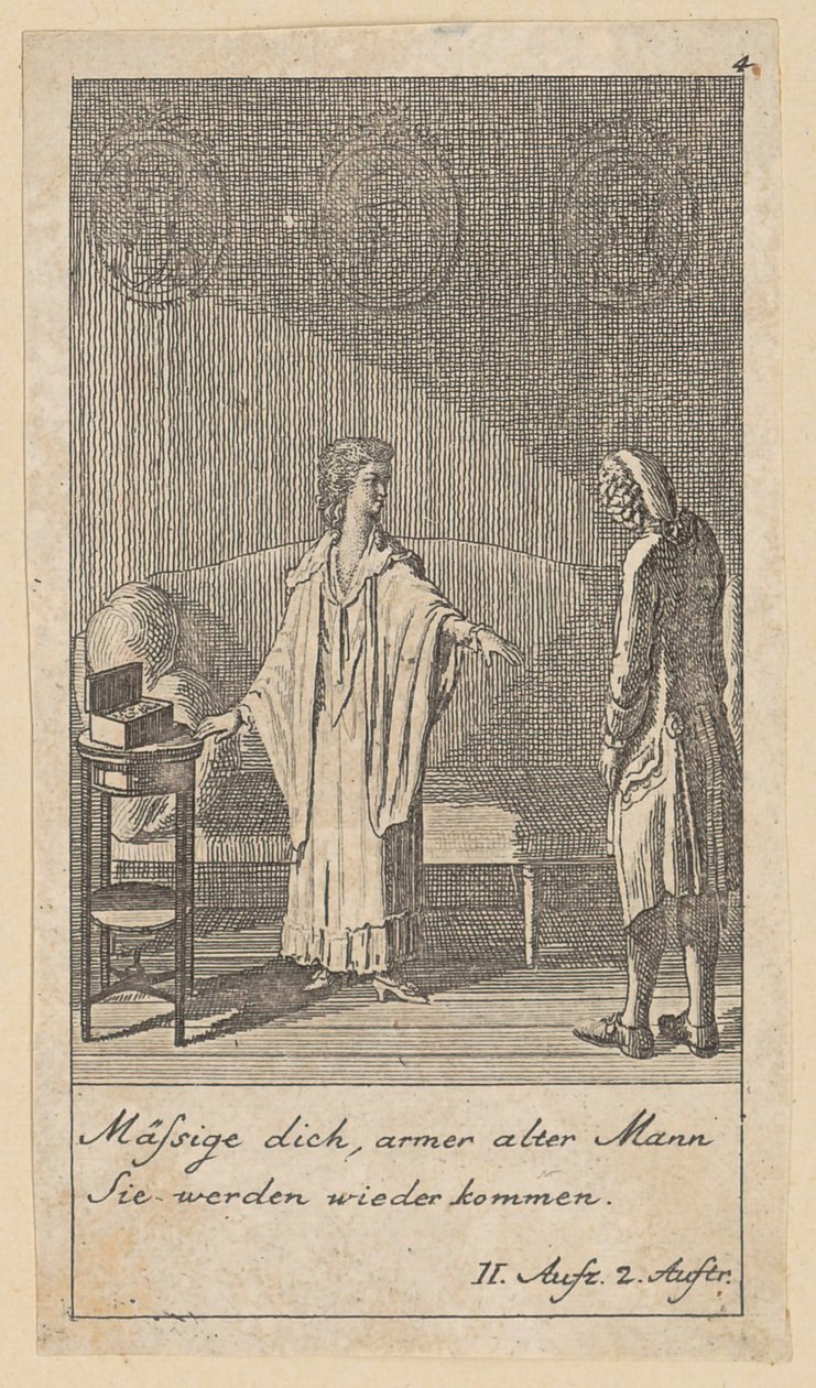 Blatt 4 zu Schillers „Cabale und Liebe“ von Daniel Nikolaus Chodowiecki