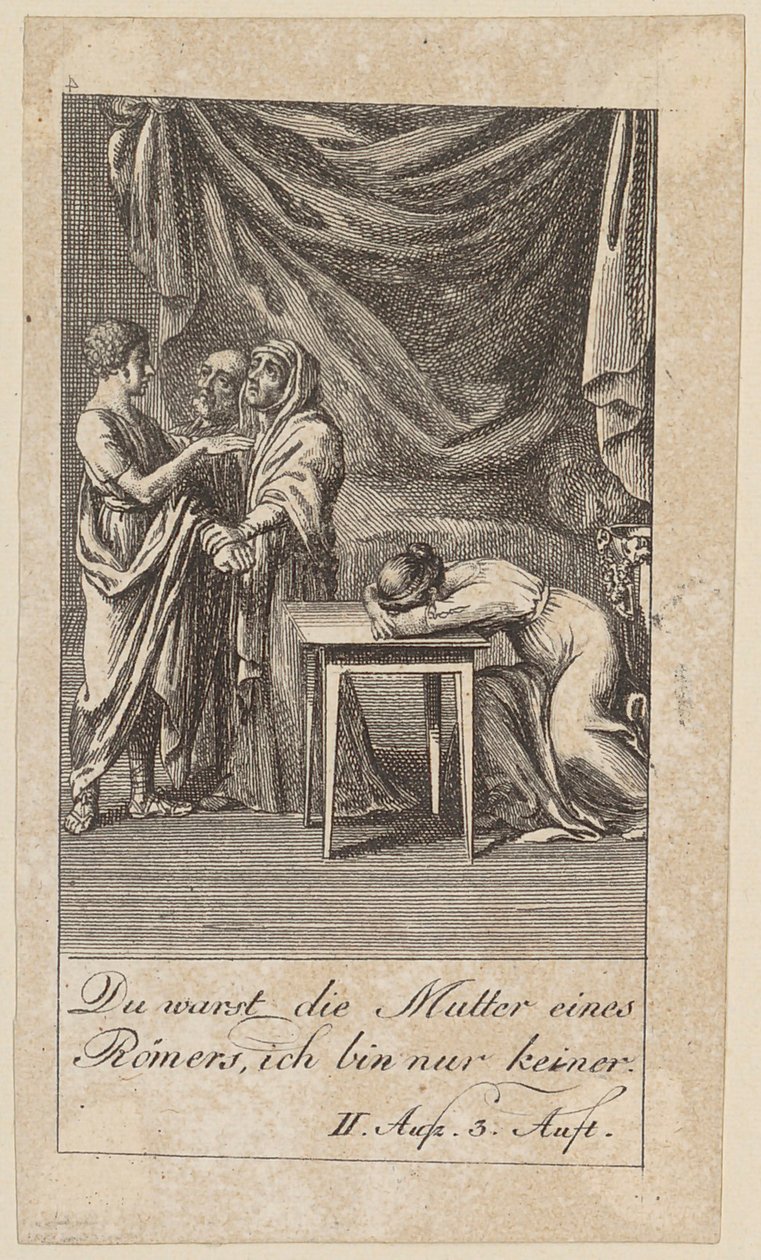 Blatt 4 zu Shakespeares "Coriolan" von Daniel Nikolaus Chodowiecki
