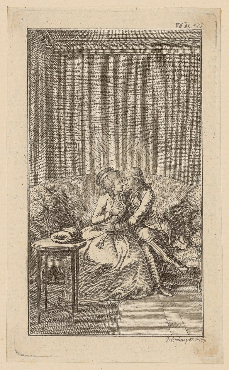 Blatt 5 zu Duschs "Geschichte Carl Ferdiners" von Daniel Nikolaus Chodowiecki