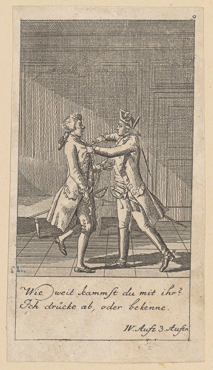 Blatt 9 zu Schillers „Cabale und Liebe“ von Daniel Nikolaus Chodowiecki