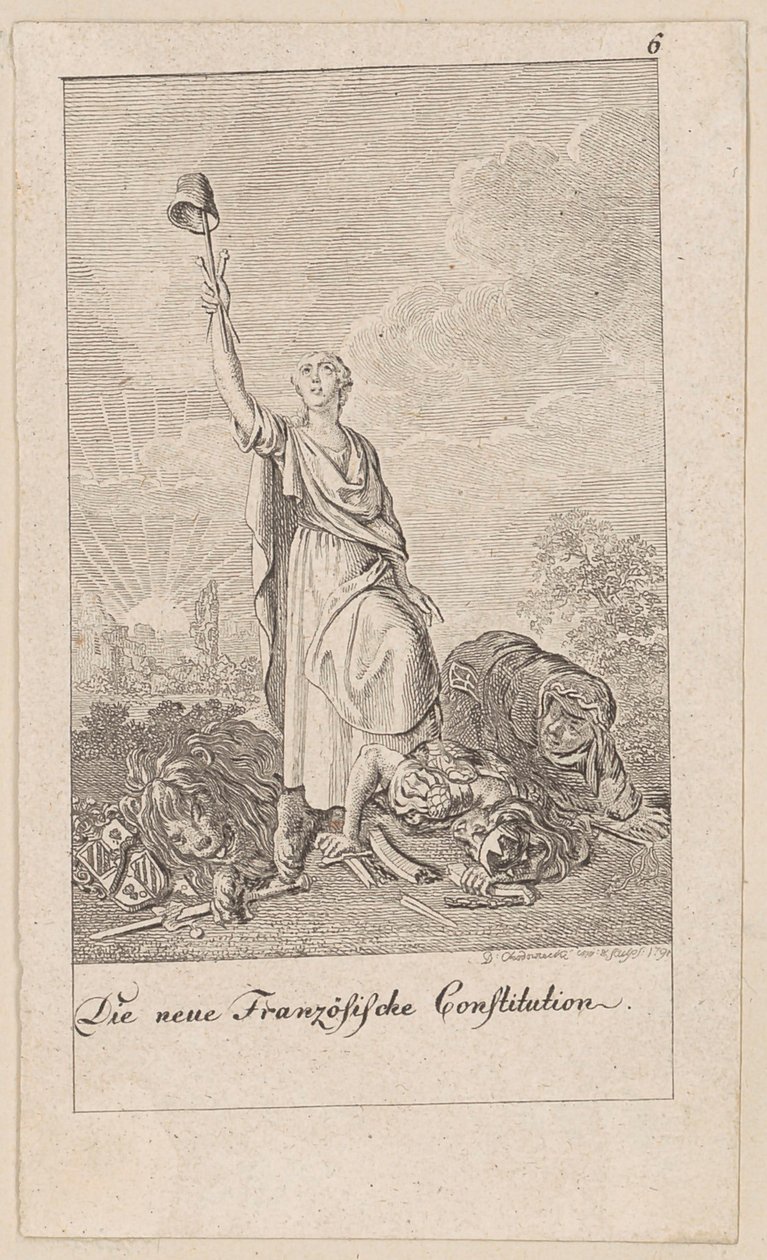 Neue Französische Konstitution, Blatt 6 der Folge "Sechs große Begebenheiten des vorletzten Jahrzehnts" von Daniel Nikolaus Chodowiecki