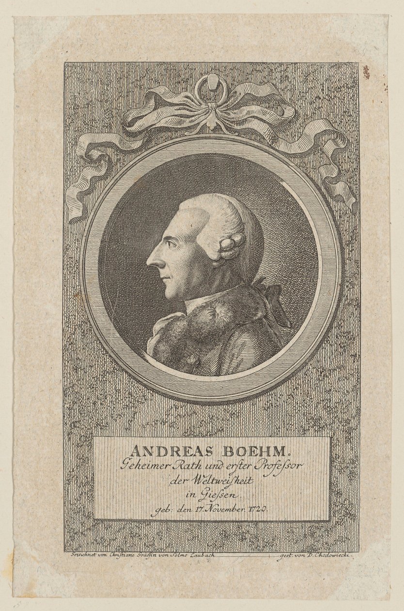 Porträt des Andreas Boehm von Daniel Nikolaus Chodowiecki