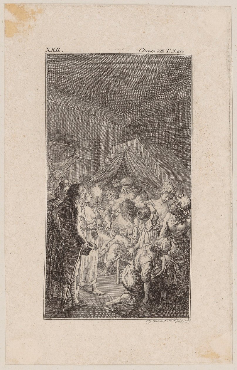 Sterbebett der Sinclair von Daniel Nikolaus Chodowiecki