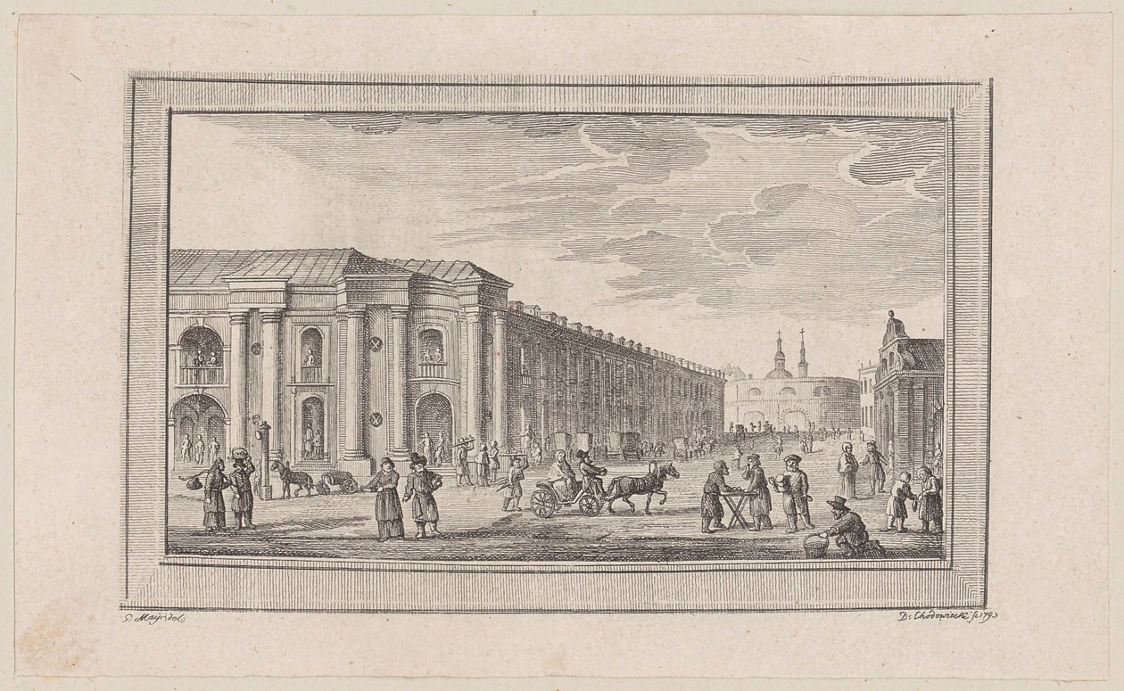 Titelkupfer zu Storchs "Gemälde von St. Petersburg", zweiter Teil von Daniel Nikolaus Chodowiecki