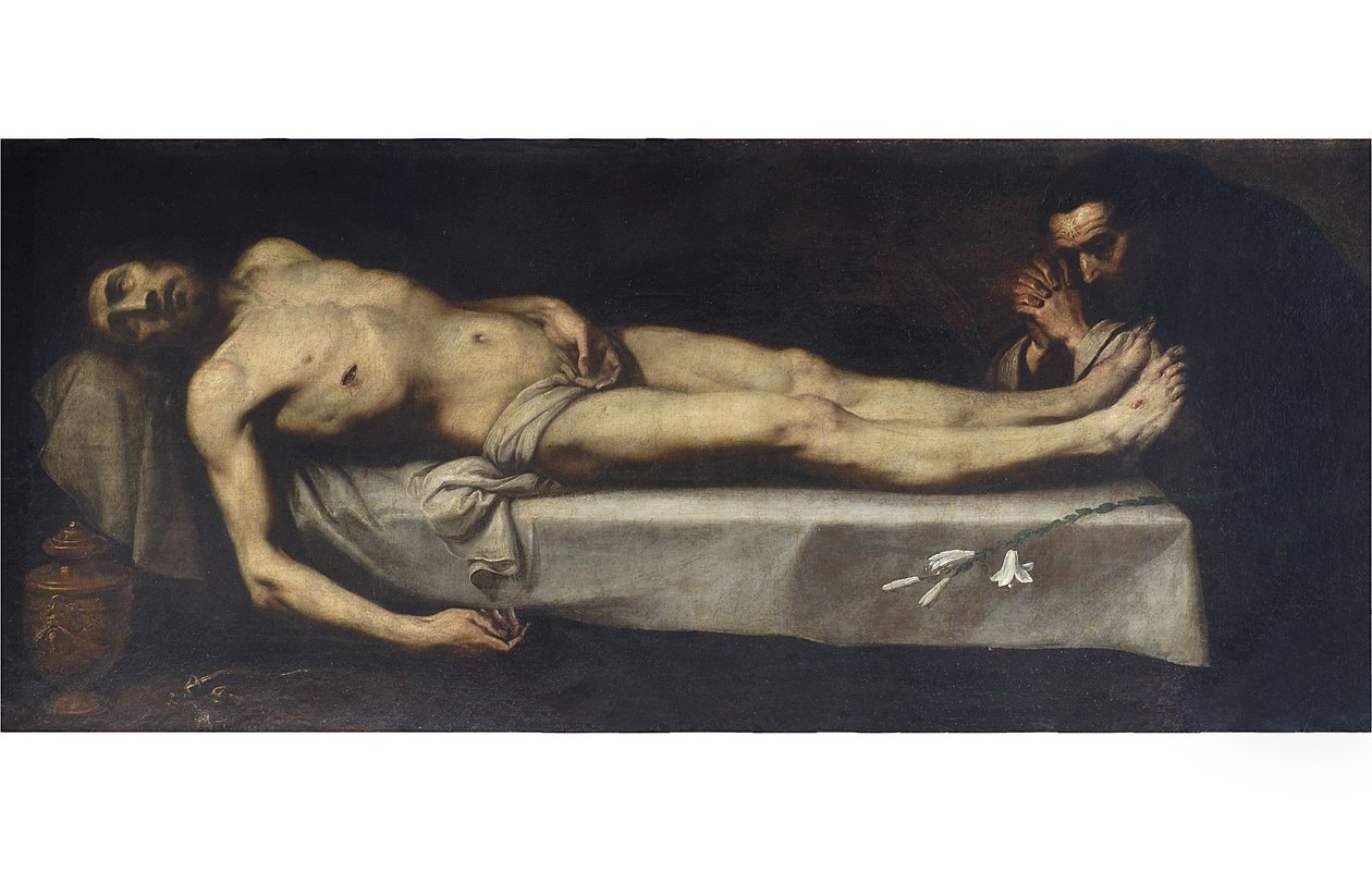 Der tote Christus und Heiliger Dominikus de Guzmán von Daniele Crespi