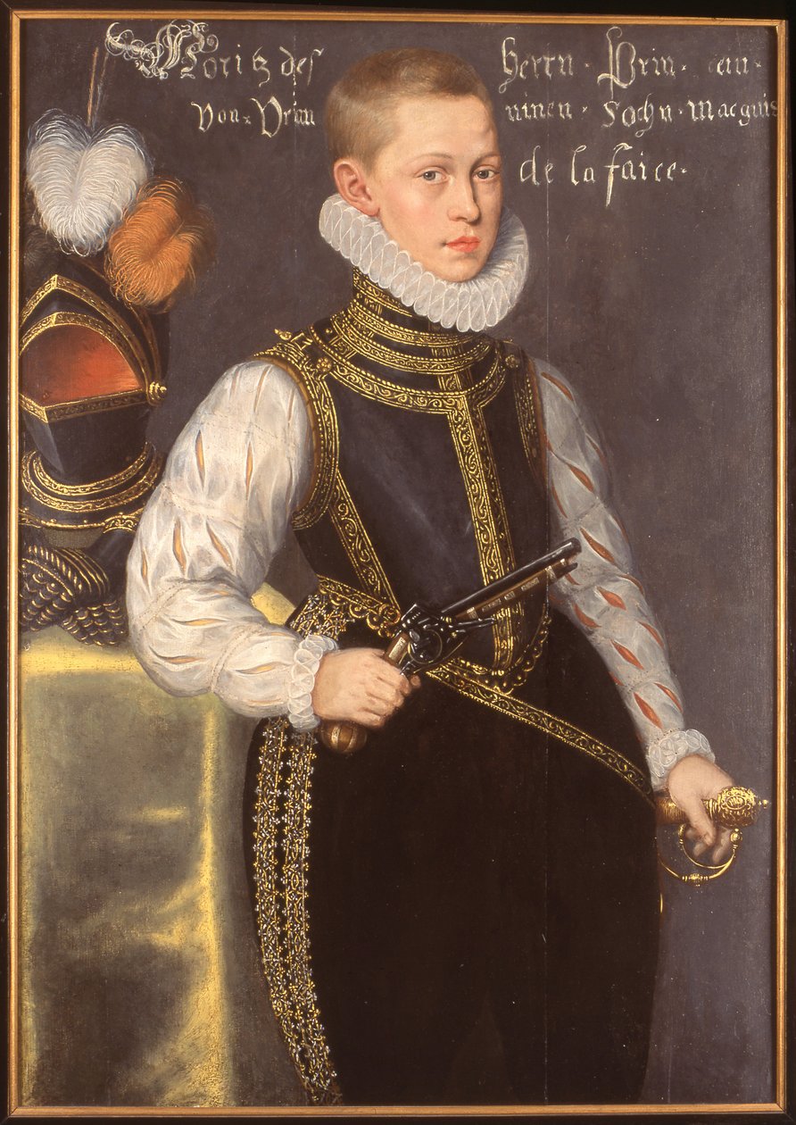 Porträt von Maurice Prinz von Oranien von Daniël van den Queborn  