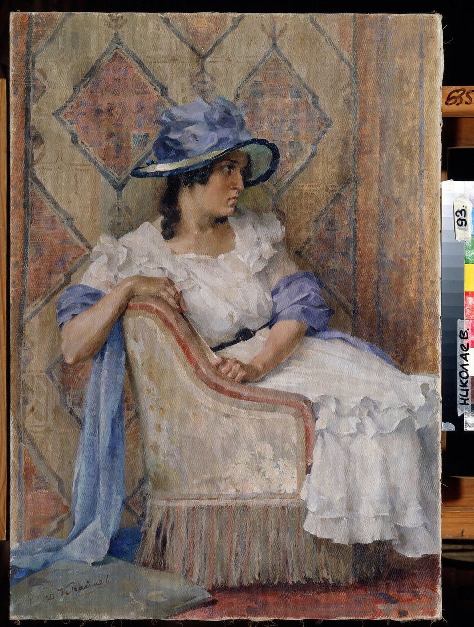 Frau in Weiß von Danil Karpovich Kraynev