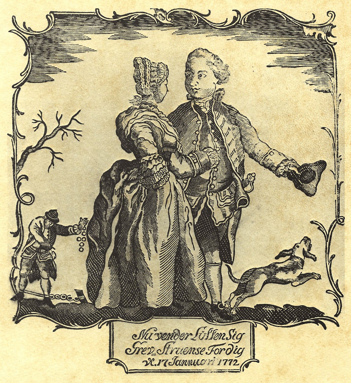 Das Glück wendet sich für dich, Graf Struensee! 1772 von Danish School