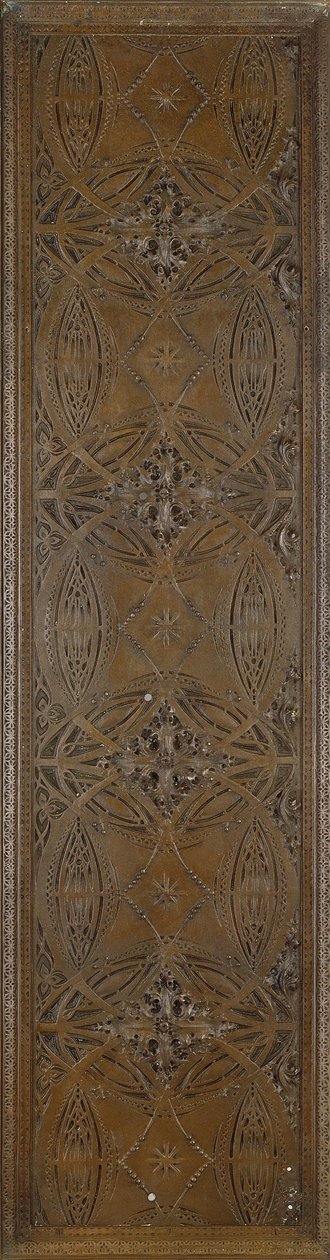 Ein Fries mit stilisierten botanischen Motiven und klassischer Blattbordüre, ca. 1893 von Dankmar and Sullivan Louis Adler