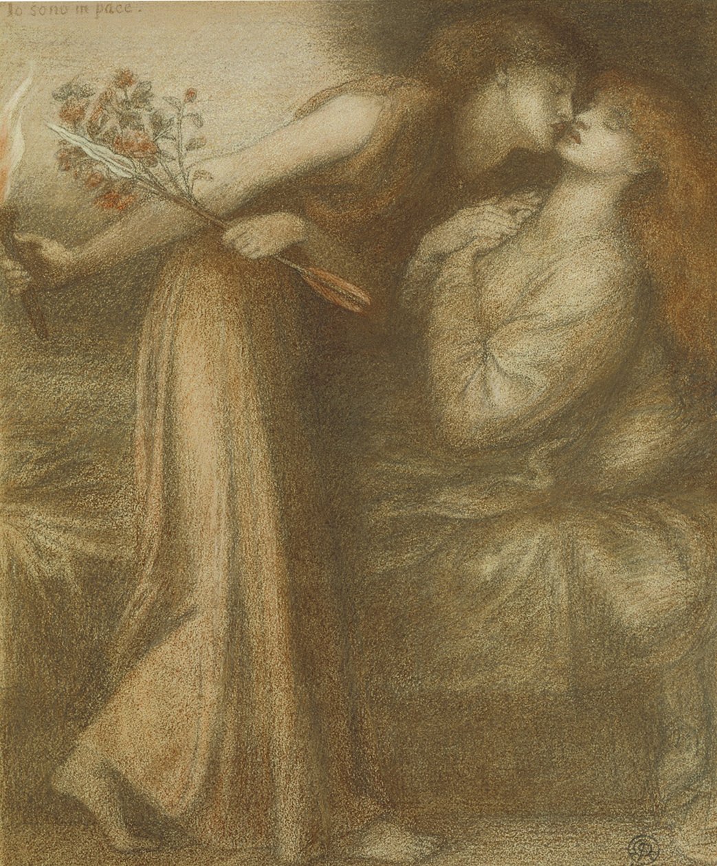 Dantes Traum am Tag des Todes von Beatrice Io sono in pace, 1875 von Dante Gabriel Charles Rossetti