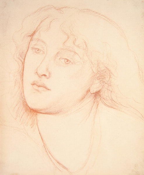 Kopf einer Frau von Dante Gabriel Charles Rossetti