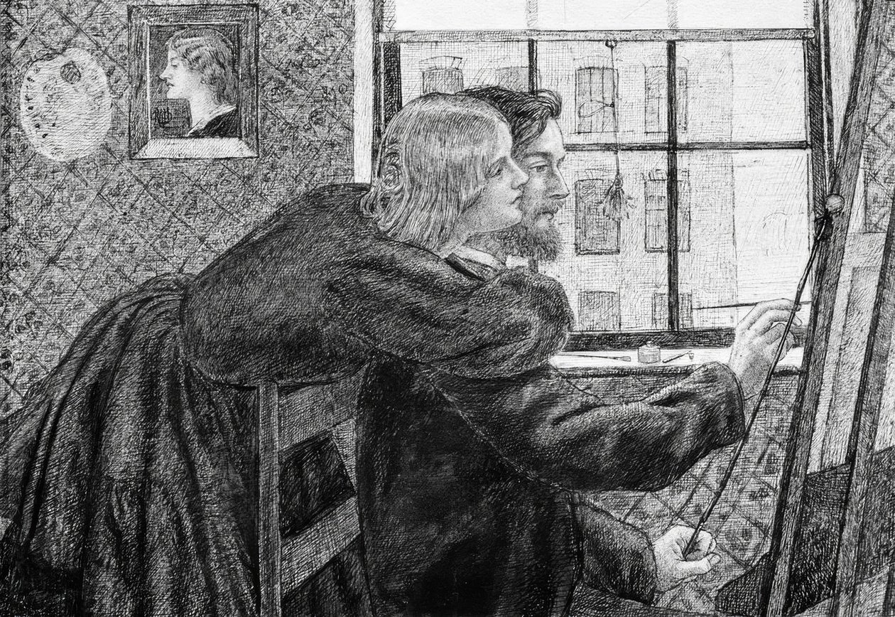 Fanny Cornforth und G.P. Boyce von Dante Gabriel Charles Rossetti