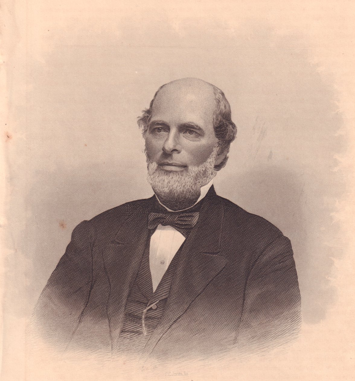 Porträt des amerikanischen Politikers George T. Cobb (1813-1870), Gravur von F.E. Jones aus dem Ladies