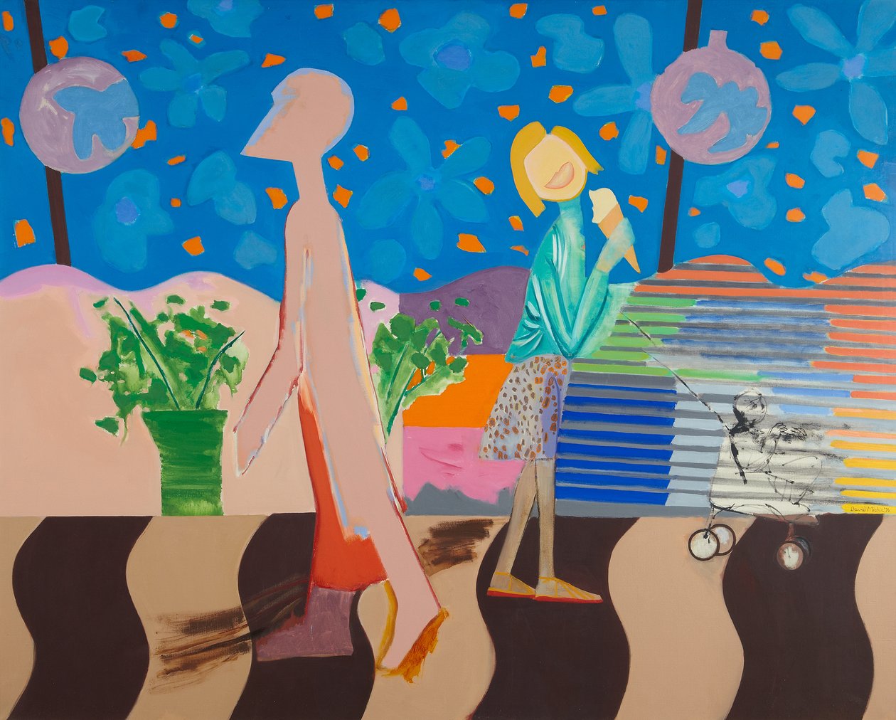 Auf den Ramblas von David Alan Redpath Michie: Kunstdruck