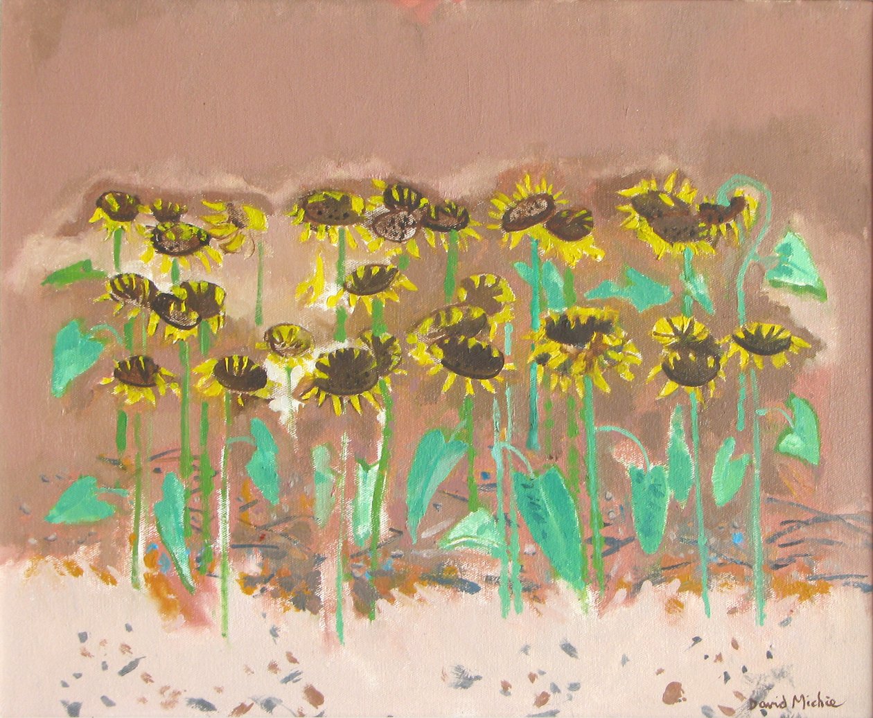 Sonnenblumen von David Alan Redpath Michie: Kunstdruck