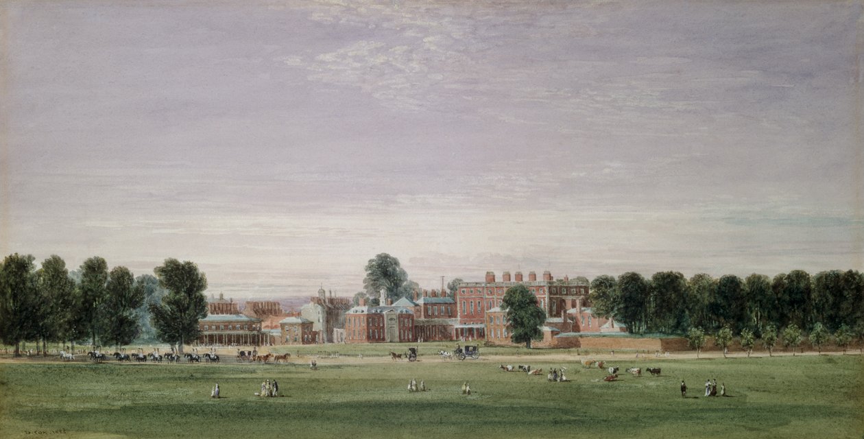 Buckingham House vom Green Park, 1825 von David Cox