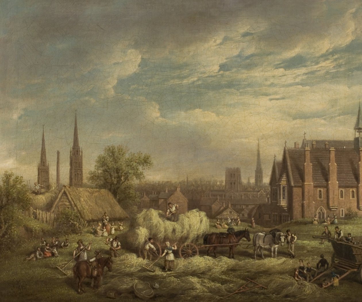 Heuernte in Coventry, Mitte des 19. Jahrhunderts